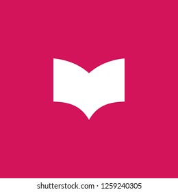 book icon vector. book sign on pink background. book icon for web and app