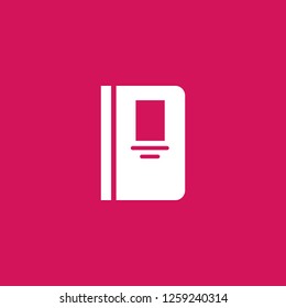 book icon vector. book sign on pink background. book icon for web and app