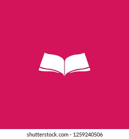 book icon vector. book sign on pink background. book icon for web and app