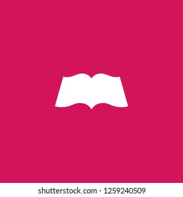 book icon vector. book sign on pink background. book icon for web and app