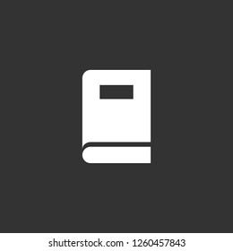 book icon vector. book sign on black background. book icon for web and app