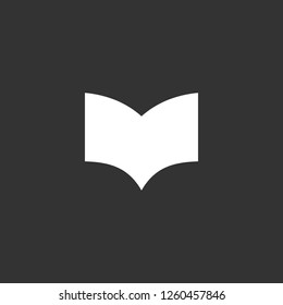 book icon vector. book sign on black background. book icon for web and app