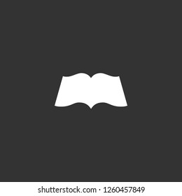 book icon vector. book sign on black background. book icon for web and app