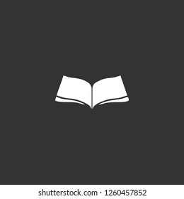book icon vector. book sign on black background. book icon for web and app