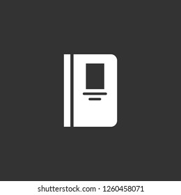 book icon vector. book sign on black background. book icon for web and app