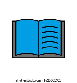 Book icon vector sign and symbol on simple design
