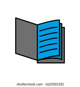 Book icon vector sign and symbol on simple design