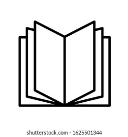 Book icon vector sign and symbol on simple design