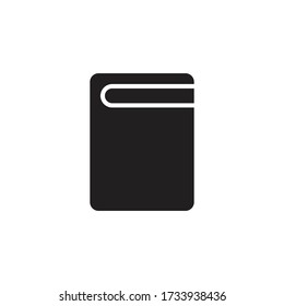 símbolo del vector del icono del libro aislado