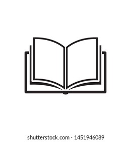 book icon vector simple design