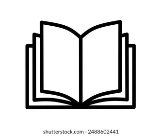 book icon vector with simple design.open book icon