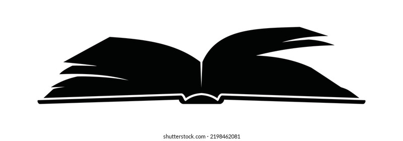 Book icon vector. Simple open book illustration sign symbol logo design