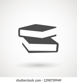 Book icon vector, solid illustration, pictogram isolated on white. High quality pictograms of read. Modern style icons collection. Diary, library, pages, textbook, etc.