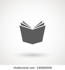 Book icon vector, solid illustration, pictogram isolated on white. High quality pictograms of read. Modern style icons collection. Diary, library, pages, textbook, etc.