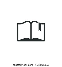 Book Icon Vector, Solid Illustration, Pictogram Isolated On White. Book Logo