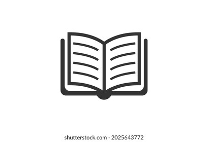Book icon vector, solid illustration, pictogram isolated on white