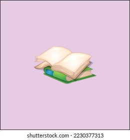 Book icon vector, solid illustration, pictogram isolated on white