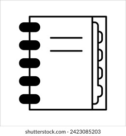 Book icon vector, solid illustration, pictogram isolated on black and white.