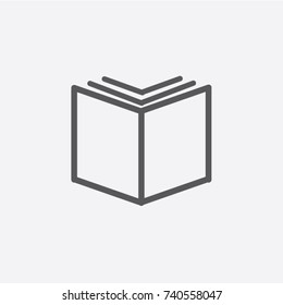 Book icon vector, solid illustration, pictogram isolated on white
