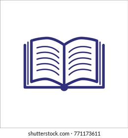 Book icon vector, solid illustration, pictogram isolated on white.