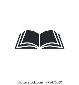 Book icon vector, solid illustration, pictogram isolated on white. Book logo