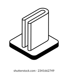Book icon, vector stock illustration.