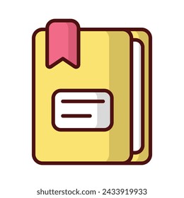 Icono de libro vector ilustración de stock.