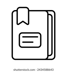 Book icon vector stock illustration.
