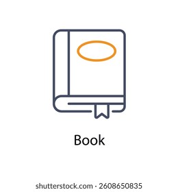Book icon vector stock illustration