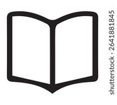 Book icon in vector style, symbolizing reading or education. Ideal for apps, websites, and learning tools. Fully editable, scalable Adobe Illustrator EPS file