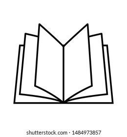 Book icon, vector symbol education.  Book icon isolated on white background.
