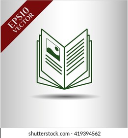 book icon vector symbol flat eps jpg app web concept website