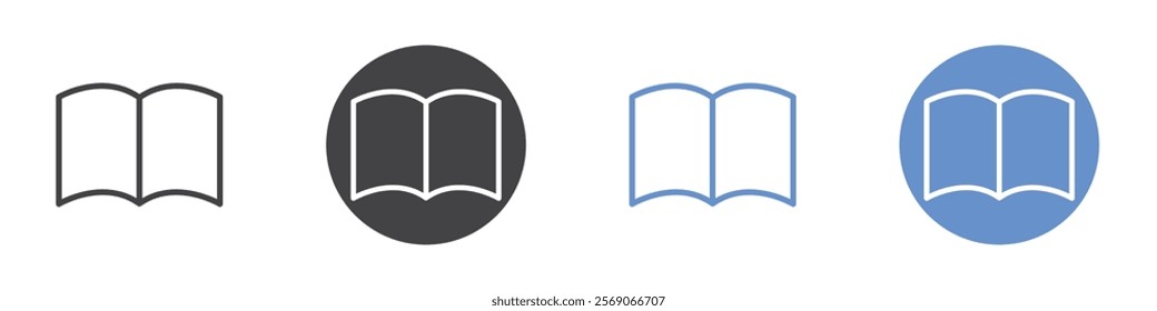 Book icon vector symbol outline sign