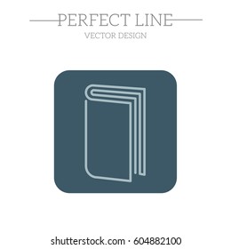  book icon. Vector symbols of reading and learning. 