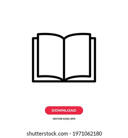 Book icon vector.  Textbook sign