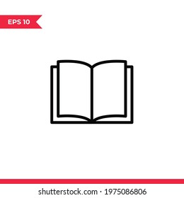Book icon vector. Textbook sign