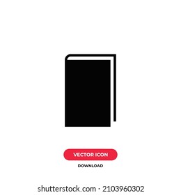 Book icon vector. Textbook sign