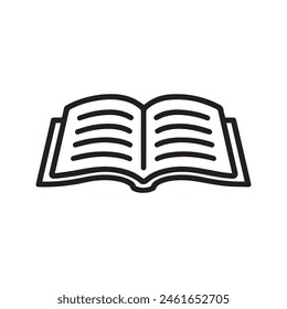 Book icon vector. A thin line sign. symbol illustration background design.