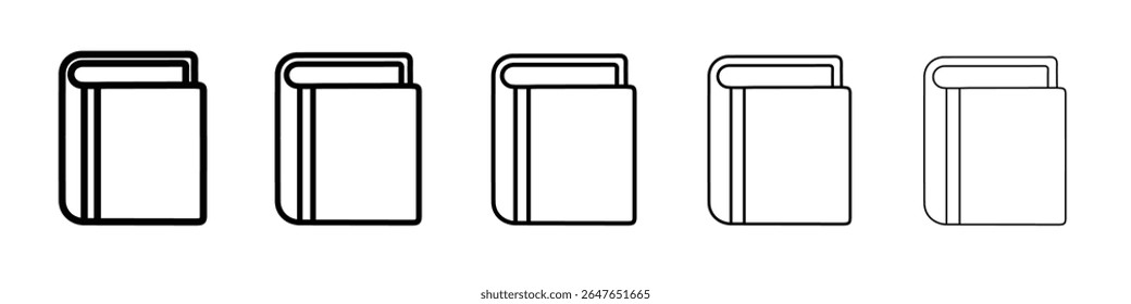 Icono de libro Vector de diseño delgado Signo de estilo