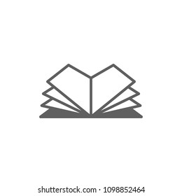 Book icon vector in trendy flat style isolated on white background