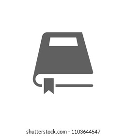 Book icon vector in trendy flat style isolated on white background