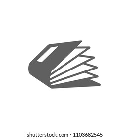 Book icon vector in trendy flat style isolated on white background