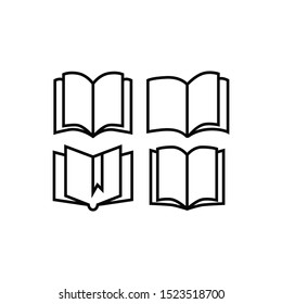 book icon vector trendy flat design