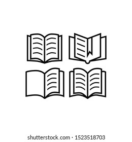 book icon vector trendy flat design