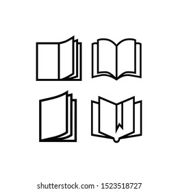book icon vector trendy flat design