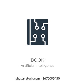 Book icon vector. Trendy flat book icon from artificial intelligence collection isolated on white background. Vector illustration can be used for web and mobile graphic design, logo, eps10