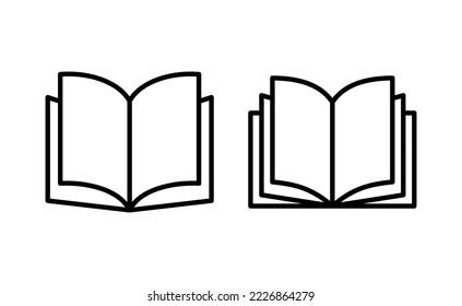 Book icon vector for web and mobile app. open book sign and symbol. ebook icon