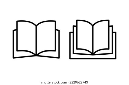 Book icon vector for web and mobile app. open book sign and symbol. ebook icon