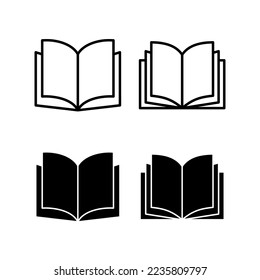 Book icon vector for web and mobile app. open book sign and symbol. ebook icon