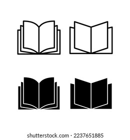 Book icon vector for web and mobile app. open book sign and symbol. ebook icon